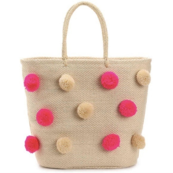 Straw Studios Handbags - NWT POM POM Tote